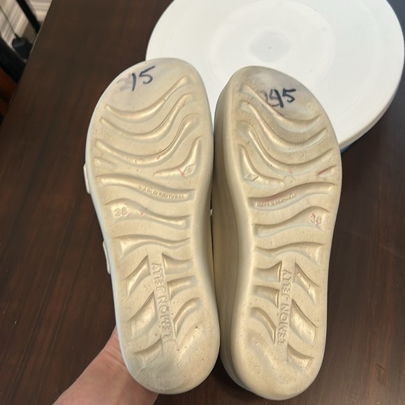 Lemon Jelly Double Strap Platform Wedge Slip on Slides Sandals Warm Grey EU 38 - Picture 12 of 17